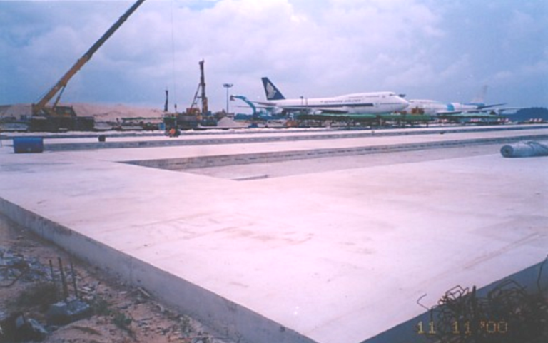 Aircraft Rigid Pavement at Changi Airport Air Base