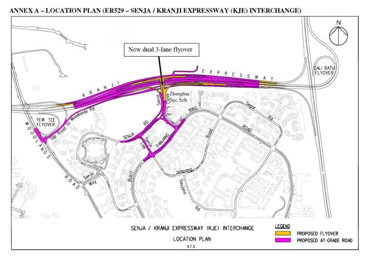 Construction of New Vehicular Interchange at Senja (Bukit Panjang) linking with Kranji Expressway (KJE)