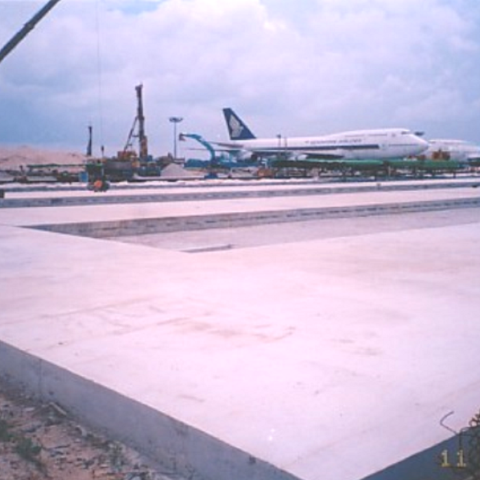 Aircraft Rigid Pavement at Changi Airport Air Base